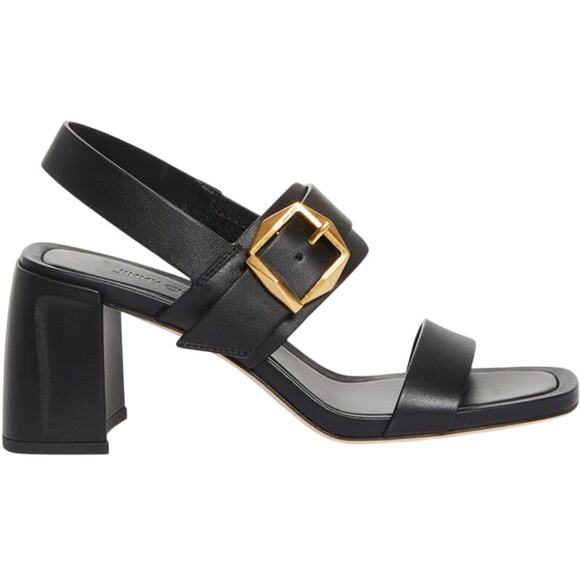 Jimmy Choo NIB Hawke 70mm Buckled Sandals in Black Size 39 - Picture 1 of 12